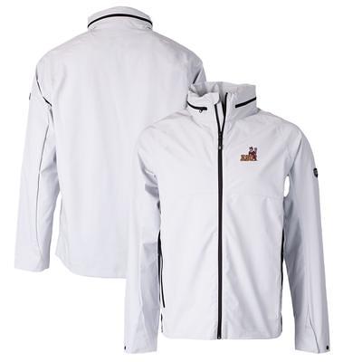 Men's Cutter & Buck Graphite Cincinnati Bengals Throwback Logo Vapor Water Repellent Stretch Full-Zip Rain Jacket Size: Small