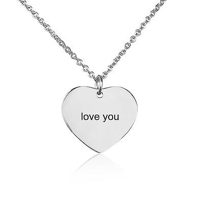 Personalized Heart Necklaces for Women Custom Name Love Pendant ...