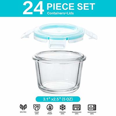 12-Pack, 5oz]Mini Glass Food Storage Containers, Small Glass Jars with  BPA-Free Locking Lids, Food containers, Airtight, Freezer, Microwave, Oven  & Dishwasher Friendly - Yahoo Shopping