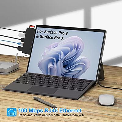 Surface Pro 9 Docking Station, Surface Pro 9 Hub with 4K HDMI, USB-C  Thunerbolt 4 Port (Display+Data+PD 100W),2*USB 3.0, SD/TF Card Slot,3.5mm