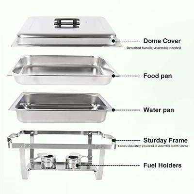 Disposable Chafing Dish Buffet Set, Food Warmers for Parties, Complete 33  Pcs of Chafing Servers with Covers, Catering Supplies with Full-Size Pans