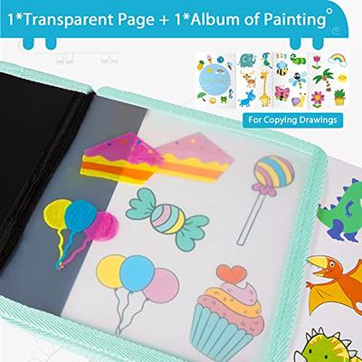 Erasable Magic Drawing Kit for Kids Drawing Book with Wet Wipes & Colors