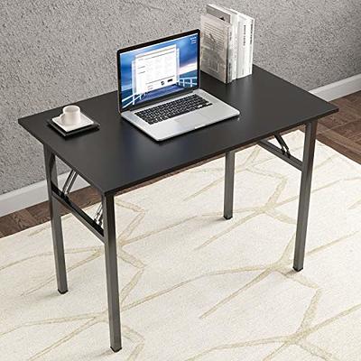 Small Computer Gaming Desk with 3 Height Adjustable Monitor Stand (3.2,  4.3, 5.5) for Small Space, 40 inch Writing Desk with Storage Shelves for