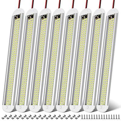 4 x Marine White LED 12 volt Interior Strip Lamp Light Bar Boat Motorhome