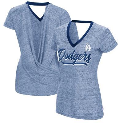 Women's Touch Royal Los Angeles Dodgers Halftime Back Wrap Top V