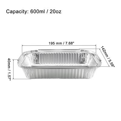 MESTAEK 9x6.5 Sturdy Foil Pans + Snap-On Lids (5 Pack)