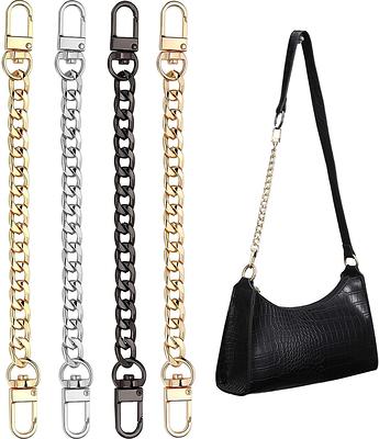 Yichain Fashion Large Metal Cross-body Purse Strap Extender,Handbag Shoulder Strap Extender,Bag Chain Accessory Charms (Gold)