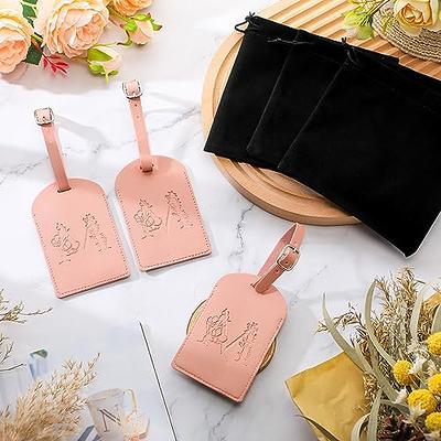 Paterr 3 Pieces Pink Luggage Tags for Travel Suitcases Baggage Handbag Name  Id Letter Tags Label Pu Leather Luggage Tags with Full Privacy Cover Holder  for Men Women Kids (M) - Yahoo Shopping