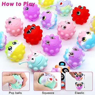 Valentines Day Gifts for Kids 4 Packs Pop Ball Fidget Toy, 3D Ball Push  Bubble Push Squeeze Ball Sensory Toy, Gift Popular Stress Relieving Fidget  Toy