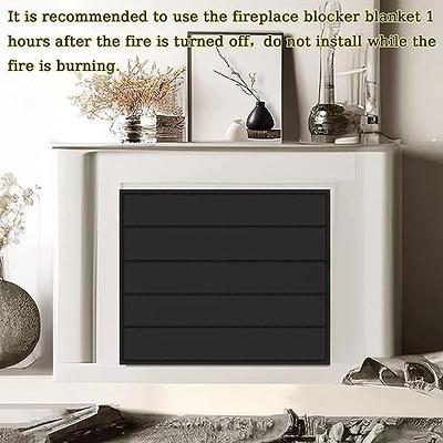 Magnetic Fireplace Blanket for Heat Loss Indoor Fireplace Covers