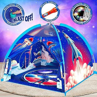 Rocket Ship Kids Play Tent Spaceship Playhouse Bonus Space Torch Projector Toy