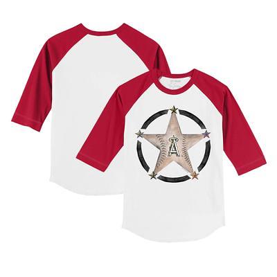 Men's Texas Rangers New Era Royal/Red Raglan Long Sleeve T-Shirt