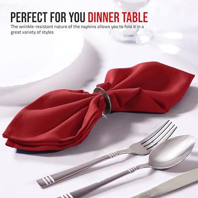 Utopia Home [24 Pack, White] Cloth Napkins 20x20 Inches, 100% Polyester  Dinner Napkins with Hemmed Edges, Washable Napkins Ideal for Parties,  Weddings