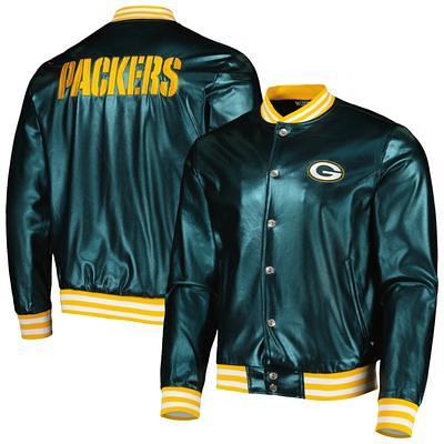 Men's Green Bay Packers Antigua Black Metallic Logo Links Full-Zip Golf Vest