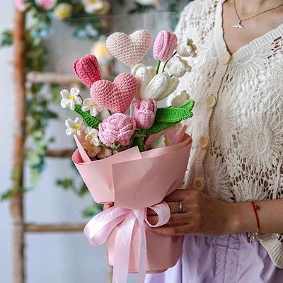 Crochet flower bouquet for Mother`s Day