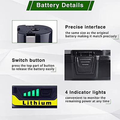 For Ryobi 18V P108 4.0Ah ONE PLUS Battery Replacement