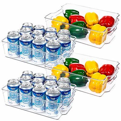  HOOJO Refrigerator Organizer Bins - 4pcs Clear Plastic Bins For  Fridge, Freezer, Kitchen Cabinet, Pantry Organization, BPA Free Fridge  Organizer, 12.5 Long-Medium, Clear: Home & Kitchen