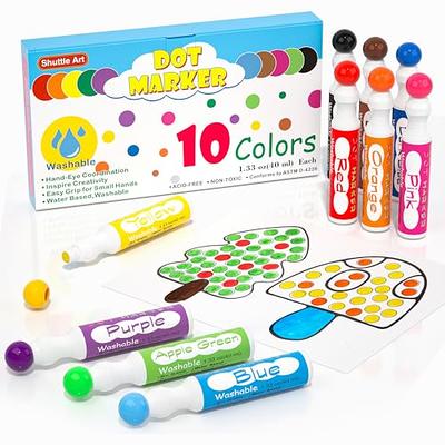 Soucolor Washable Dot Markers for Toddlers Kids Preschool, 10 Colors 2 oz  Bingo Daubers Paint Markers Set with 48 Pages Tearable Activity Book for  Toddler Arts and Crafts Kits Supplies, Water-Based - Yahoo Shopping