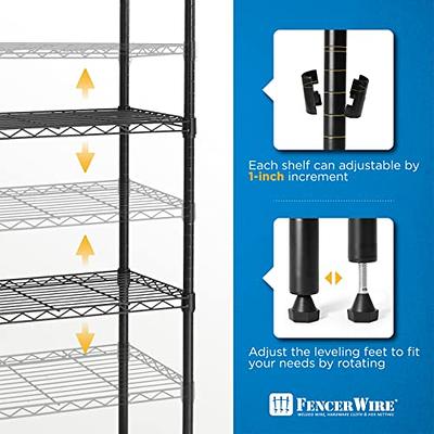 Finnhomy 6-Tier Wire Shelving Unit Adjustable Steel Wire Rack Shelving