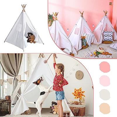 White Teepee Tent Portable Toddler Kids Children Playhouse