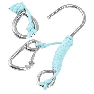 WLLHYF 8 Pcs Carabiner Clip Stainless Steel Spring Snap Hooks