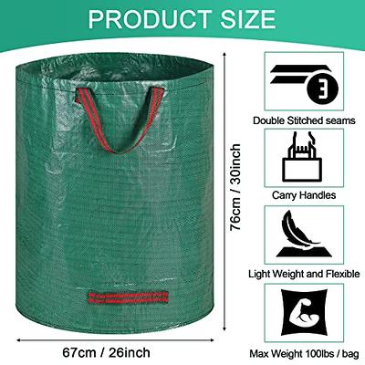 Mekkapro 3-Pack 72 Gallons Garden Bag - Reusable Yard Waste Bags