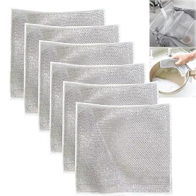 5PCS Multifunctional Wire Dishwashing Rag, Wire Dishcloth, Multipurpose  Wire Dishwashing Rags for Wet and Dry, Scrubs & Cleans for Dishes,  Counters, Sinks, Stove Tops - Yahoo Shopping