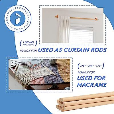  Dowel Rods Wood Sticks Wooden Dowel Rods - 1 x 36 Inch  Unfinished Hardwood Sticks - for Crafts and DIYers - 2 Pieces by Woodpeckers