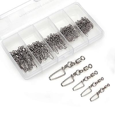 110PCS Stainless Steel Barrel Snap Swivel Fishing Accessories, Premium Fishing  Gear Equipment with Ball Bearing Swivels Snaps Connector for Quick Connect  Fishing Lures - Yahoo Shopping