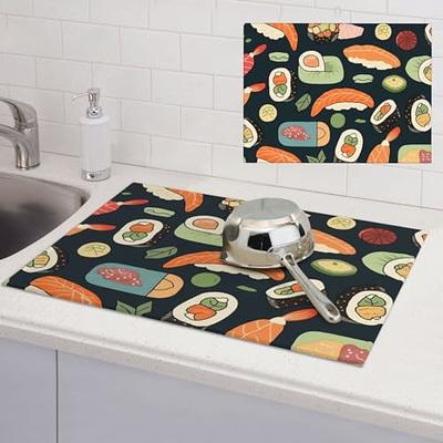 Fantasy Style Faucet Draining Mat,Self Absorbent Draining Mat for Kitchen  Counter,Diatom Mud Kitchen Faucet Mat Sink Splash Guard,Vintage Floral  Plates Dish Drying Mat,Faucet Mat for Kitchen Sink (A) - Yahoo Shopping