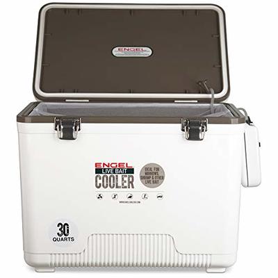 Engel 30qt Live Bait Cooler Box with 2nd Gen 2-Speed Portable Aerator Pump. Fishing  Bait Station and Minnow Bucket for Shrimp, Minnows, and Other Live Bait -  ENGLBC30-N in White - Yahoo