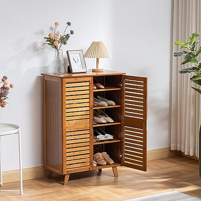 Shoe Cabinet with Doors, Shoes Storage Cabinet for Entryway, Shoe Rack  Organizer, White - Yahoo Shopping