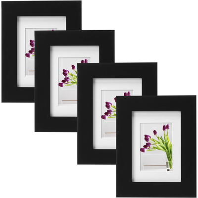 Mainstays 8x10 inch Matted to 5x7 inch Flat Wide Black 1.5 Gallery Wall  Picture Frame 