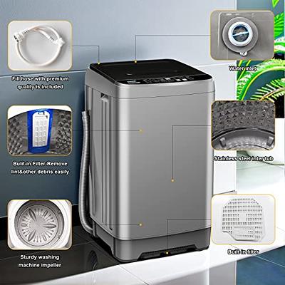 Zokop 14.3lbs Mini Semi-Automatic Washing Machine Compact Washer - Grey