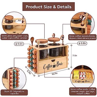 Coffee Station Organizer Coffee Bar Organizer for Countertop, Coffee Pod  Holder with Drawer, Coffee Bar Accessories Decor, Paper Cup Holder,Coffee  Canister Coffee Spoon Tea Condiment Storage Organizer - Yahoo Shopping