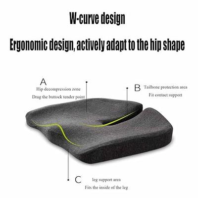  Dotmalls Seat Comfort Pro, Libiyi Seat Comfort Pro,Non-Slip  Comfort Cushion Pad,Ergonomic Seat Cushion for Hip and Back Pain Office  Chair (Dark Grey) : Home & Kitchen