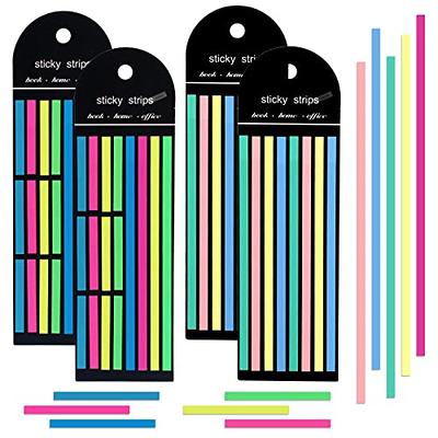 TRANSPARENT HIGHLIGHTER TABS with Sticky Back Long Page Markers