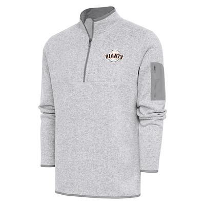 New York Giants Antigua Women's Victory Raglan Sleeve Pullover Hoodie -  Heather Gray/Black