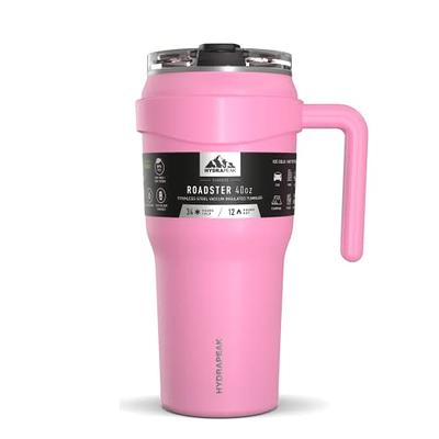 New bestie. Hydrapeak 32oz with straw lid. My camera can't seem to capture  the bright and cheerful pinky-grapefruit colour of it, but I love it. I  can't seem to find it on