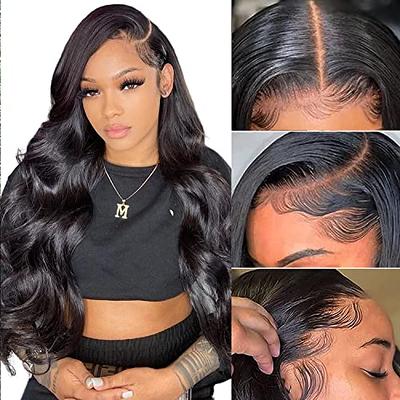 TALENT SHOW 22 Inch Body Wave Lace Front Wigs Human Hair Pre Plucked 13x4  HD Transparent