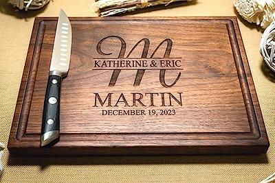 Personalized Cutting Boards, Custom Wedding, Anniversary or Housewarming  Gift Idea, Wood Engraved Charcuterie Cheese Board for Kitchen or Chef