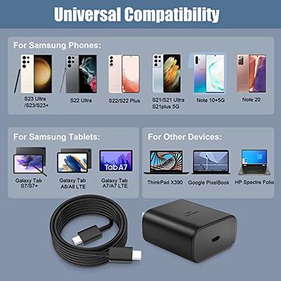 45W USB-C Charger Samsung Super Fast Charging Android Phone Charger Block &  10FT Type C Charger Cable Cord for Samsung Galaxy S23Ultra/S23/S23+/S22/S22  Ultra/S22+/Note 10/20/S20/S21,Tab S7/S8 - Yahoo Shopping