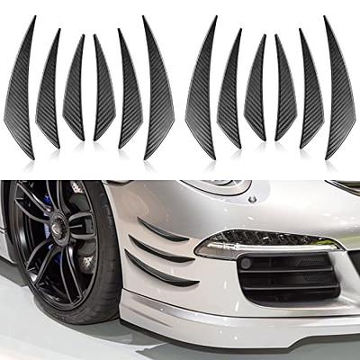 Glossy Carbon Fiber Car Bumper Fin Canard Splitter Diffuser Valence Spoiler  Lip