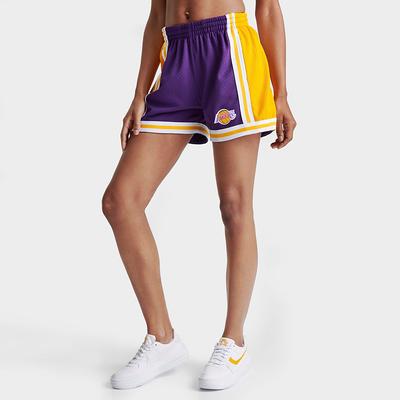 Los Angeles Lakers Mitchell & Ness Youth Hardwood Classics Swingman Shorts  - Royal