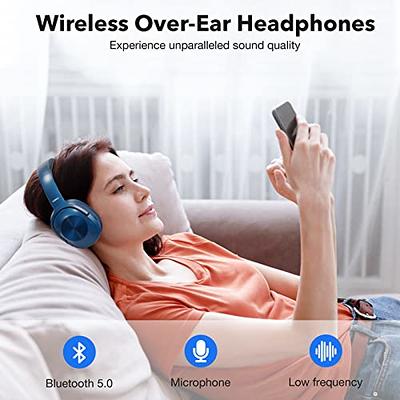 INFURTURE Rose Gold Active Noise Cancelling Headphones with Microphone  Wireless Over Ear Bluetooth, Deep Bass, Memory Foam Ear Cups, Quick Charge  40H