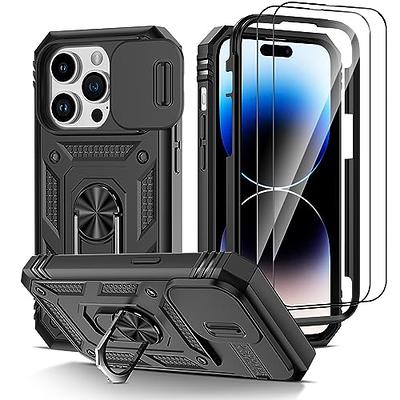 XClear for iPhone 14 Pro Max Phone Case Screen Protector [Premium Bundle]  [Military Grade Drop Tested] [Not Yellowing Bumper] - Clear/Black Case + 3