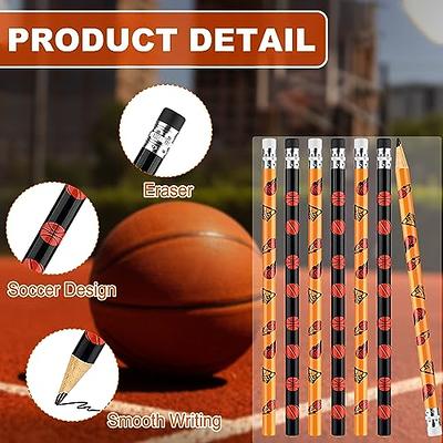 48 Pcs Sports Pencils with Eraser for Kids Ball Pencils Baseball Football  Basketball Soccer Pencils Sports Themed Pencils HB Boys Drawing Pencils