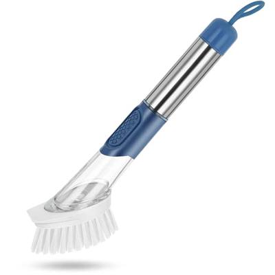 Kitchen Soap Dispensing Sink Brush, Dish Scrub Brush for Kitchen