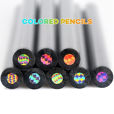 nsxsu 12 Colors Rainbow Pencils, Jumbo Colored Pencils for Adults,  Multicolored Pencils for Art Drawing, Coloring, Sketching,  Pre-sharpened(Pack of 2)