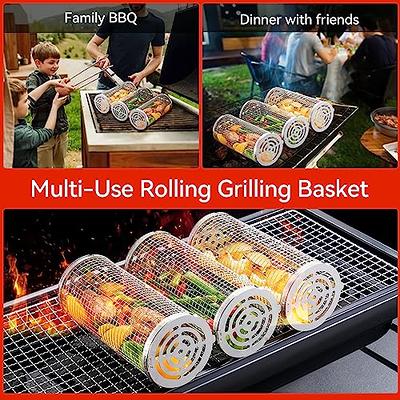 Cylindrical Rolling Barbecue Net, Kitchen Grill Accessories